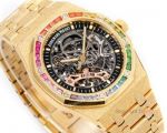 OMF Audemars Piguet Royal Oak Offshore 41mm Calibre 3132 Movement YG Band Rainbow Bezel Watch